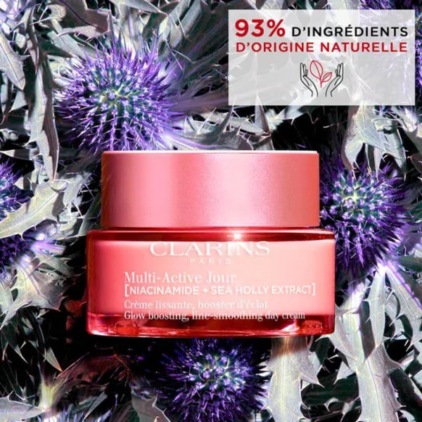 Clarins - Multi-Active Jour Peaux Sèches Crème lissante, booster d'éclat