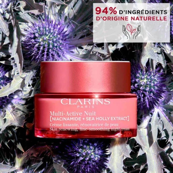 Clarins - Multi-Active Nuit Peaux Sèches Crème lissante, rénovatrice de peau