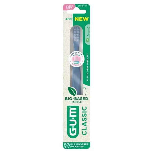 CLASSIC 408 - Brosse à Dents Biosourcée Ultra-Souple 15/100 Coloris Aléatoire