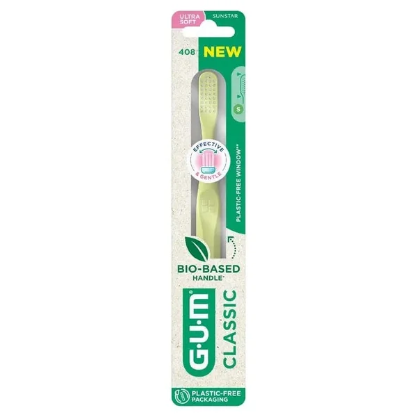 CLASSIC 408 - Brosse à Dents Biosourcée Ultra-Souple 15/100 Coloris Aléatoire