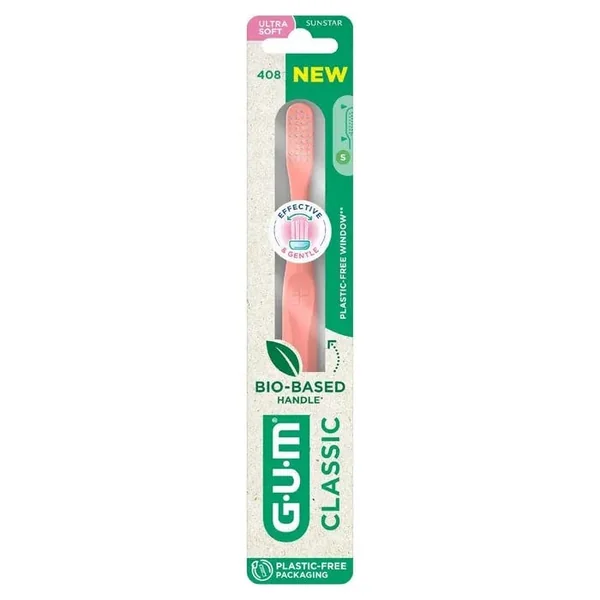 CLASSIC 408 - Brosse à Dents Biosourcée Ultra-Souple 15/100 Coloris Aléatoire