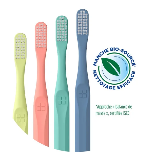 CLASSIC 410 - Brosse à Dents Biosourcée Medium 20/100 Coloris Aléatoire