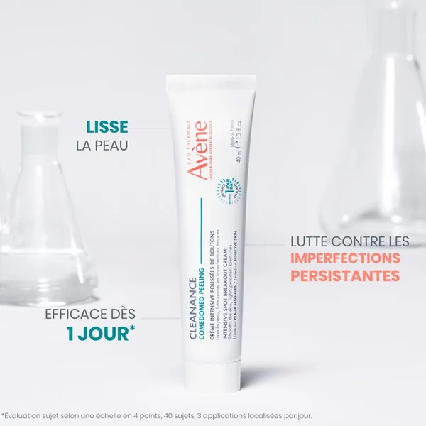 CLEANANCE COMEDOMED PEELING - Crème Intensive Poussées de Boutons - Visage - Peaux à Tendance Acnéique, 40ml