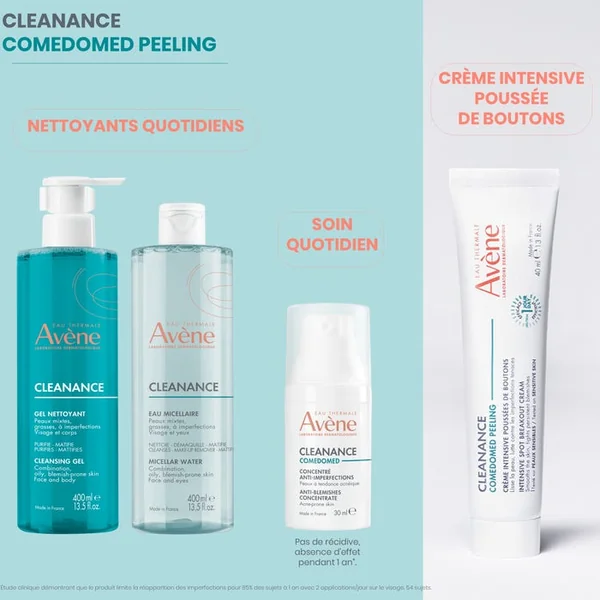 CLEANANCE COMEDOMED PEELING - Crème Intensive Poussées de Boutons - Visage - Peaux à Tendance Acnéique, 40ml