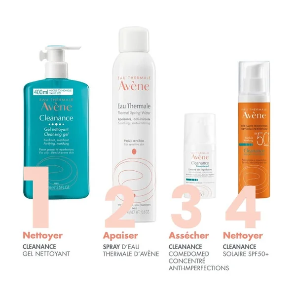 CLEANANCE - Gel Nettoyant Purifiant - Visage et Dos - Peaux Grasses à Imperfections, 100ml