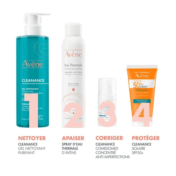 CLEANANCE - Gel Nettoyant Purifiant - Visage et Dos - Peaux Grasses à Imperfections, 2x400ml