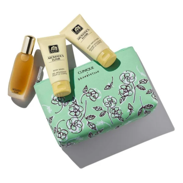 Clinique - Les Essentiels d'Aromatics Elixir Coffret Parfum, baume douceur et gel moussant
