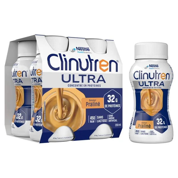 CLINUTREN ULTRA - Saveur Praliné, 4x 200ml
