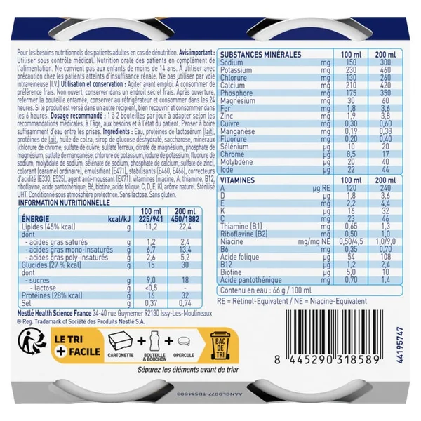 CLINUTREN ULTRA - Saveur Praliné, 4x 200ml