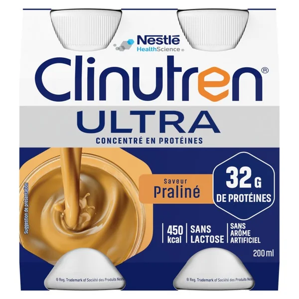 CLINUTREN ULTRA - Saveur Praliné, 4x 200ml