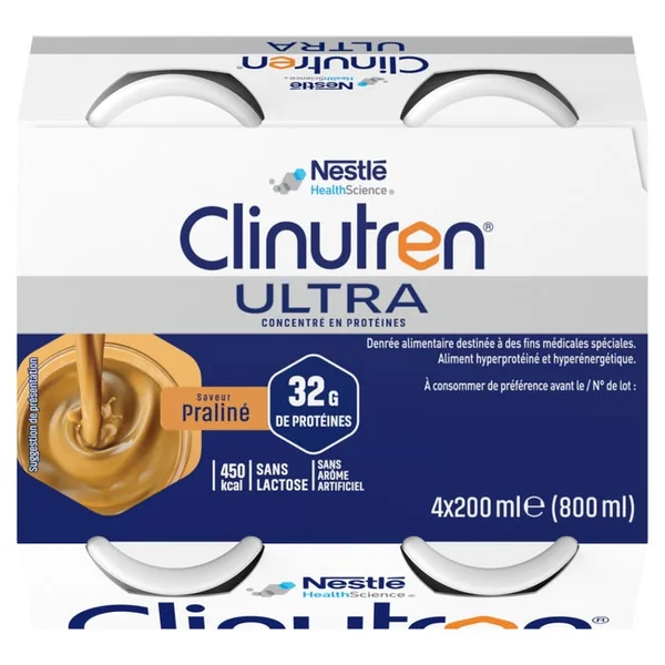 CLINUTREN ULTRA - Saveur Praliné, 4x 200ml