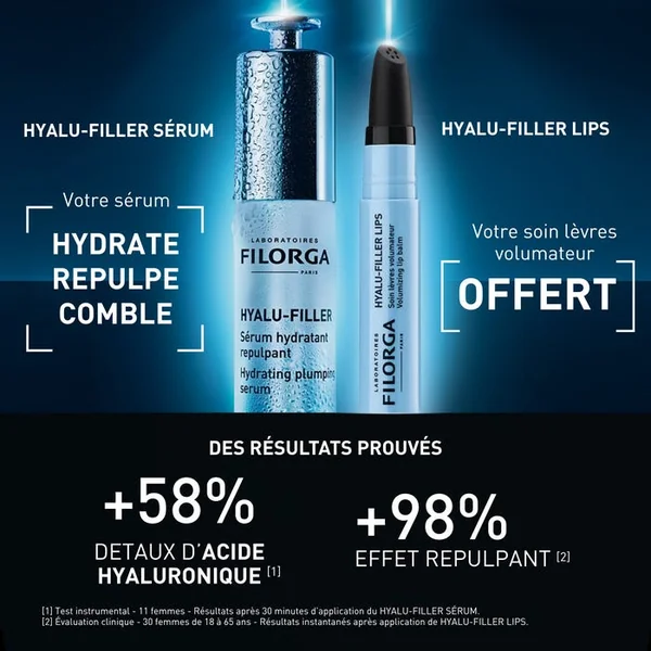 COFFRET HYALU FILLER - Sérum Hydratant Repulpant 30ml + Soin Lèvres Volumateur 4g Offert