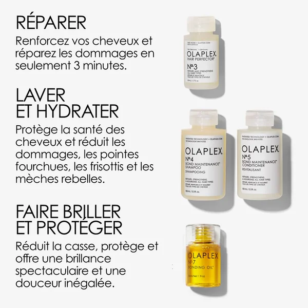 COFFRET - KIT IN GOOD HAIR REPAIR - N°3 Perfecteur de Cheveux 50ml + N°4 Bond Maintenance Shampooing 100ml + N°5 Bond Maintenance Après-Shampooing 100ml + N°7 Bond Oil 30ml