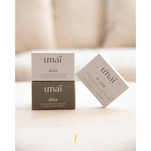 Coffret - Trio solide Umaï - Shampoing doux, détox et après shampoing