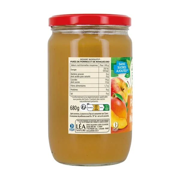 Compote pomme mangue - bio