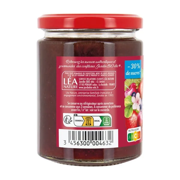 Confiture extra Fraise Cerise Cassis - bio