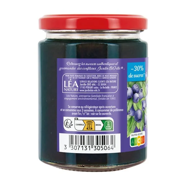 Confiture extra Myrtille sauvage - bio