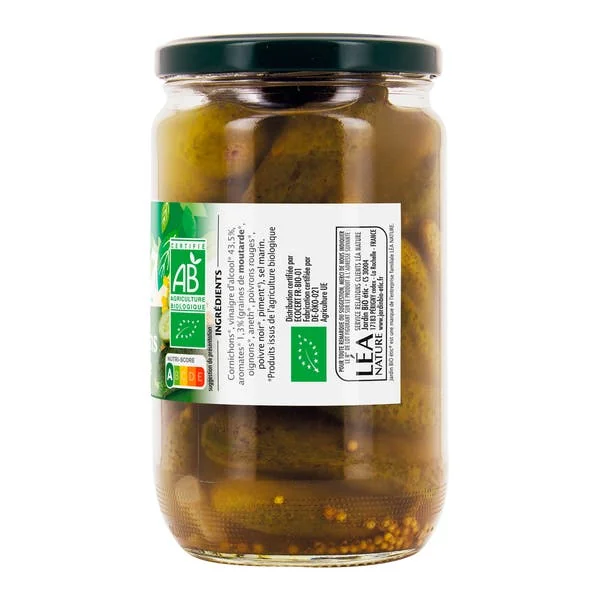 Cornichons bio Sans arôme ajouté