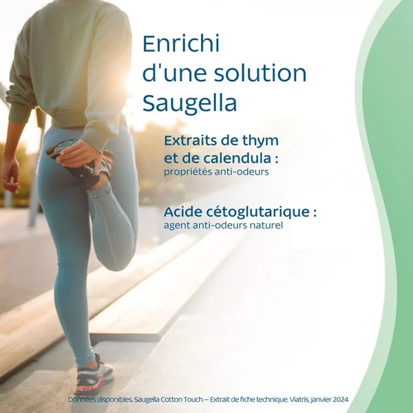 COTTON TOUCH - Serviettes Hygiéniques Extra Fines avec Ailettes - Jour, 2x14 Serviettes