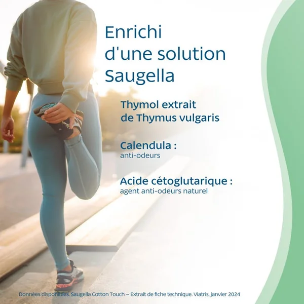 COTTON TOUCH - Serviettes Hygiéniques Extra Fines avec Ailettes - Nuit, 2x12 Serviettes