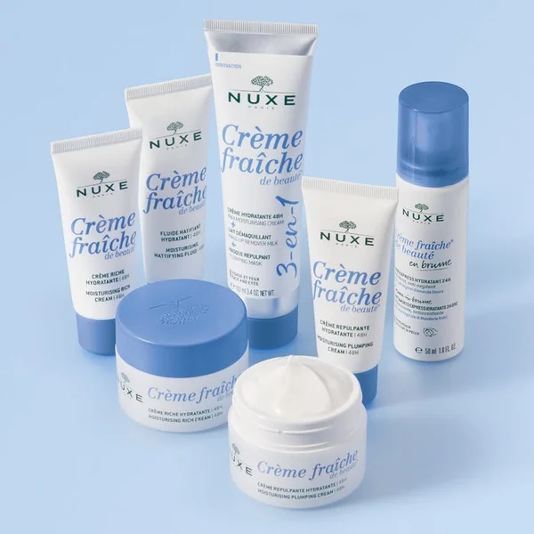 CRÈME FRAÎCHE DE BEAUTÉ - Crème Riche Hydratante 48h - Visage - Peaux Sèches à Très Sèches, 30ml