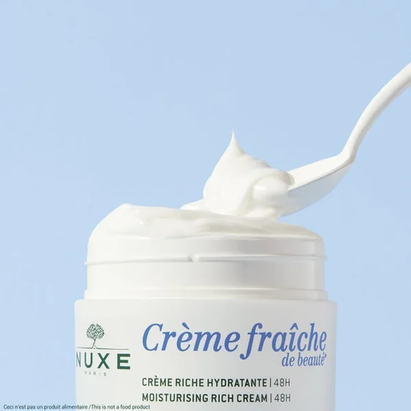 CRÈME FRAÎCHE DE BEAUTÉ - Crème Riche Hydratante 48h - Visage - Peaux Sèches à Très Sèches, 50ml