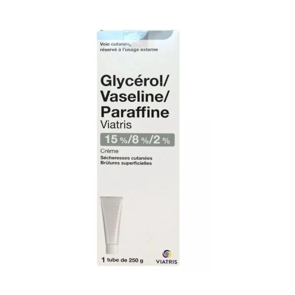 Crème Glycérol Vaseline Paraffine 250 g Peau Sèche