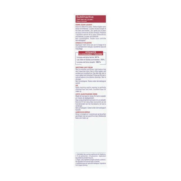 Crème légère lissante bio