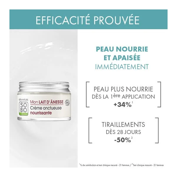 Crème onctueuse nourrissante - Mon lait d'ânesse