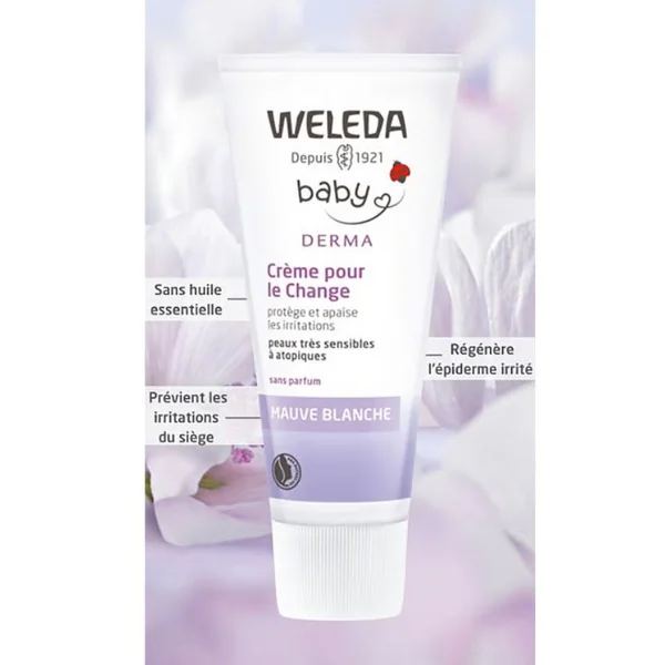 Crème pour le Change Bio à la Mauve blanche Baby 50 ml | Peaux sensibles