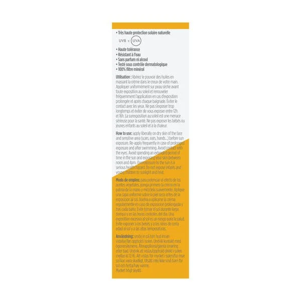 Crème Solaire Visage et Zones Délicates 40ml
