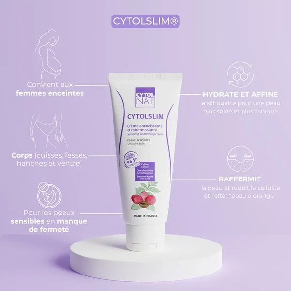 CYTOLSLIM - Crème Amincissante et Raffermissante - Corps - Peaux Sensibles, 200ml