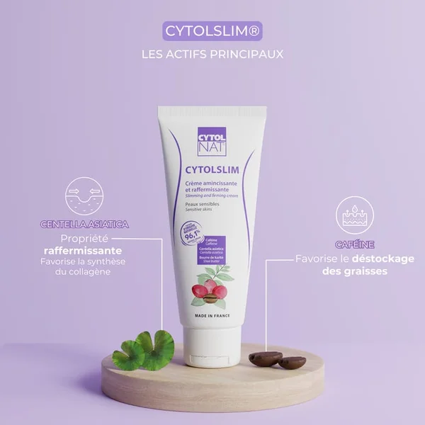 CYTOLSLIM - Crème Amincissante et Raffermissante - Corps - Peaux Sensibles, 200ml