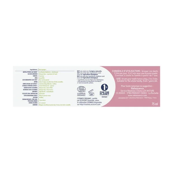 Dentifrice gencives sensibles