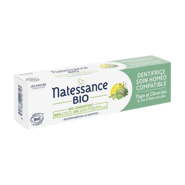 Dentifrice soin homeo compatible