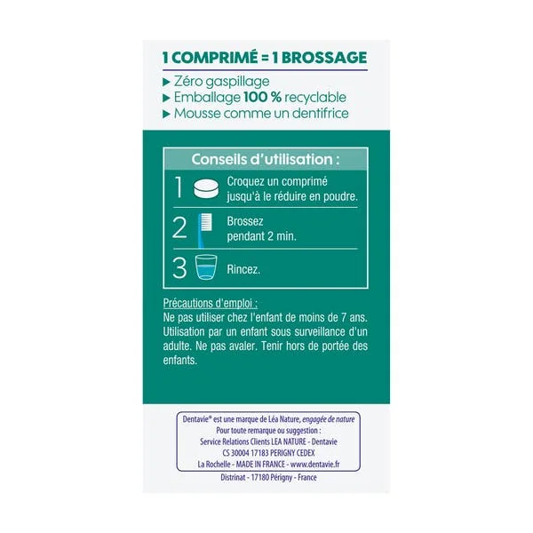 Dentifrice à croquer blancheur
