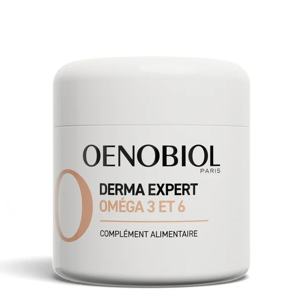 DERMA EXPERT - Complément Alimentaire Oméga 3 et 6, 30 Capsules Végétales