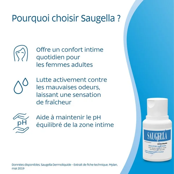Dermoliquide Soin Lavant Intime et Corps - Bien-être Quotidien, 100ml