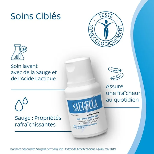 Dermoliquide Soin Lavant Intime et Corps - Bien-être Quotidien, 100ml