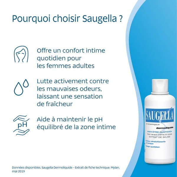 Dermoliquide Soin Lavant Intime et Corps - Bien-être Quotidien, 500ml