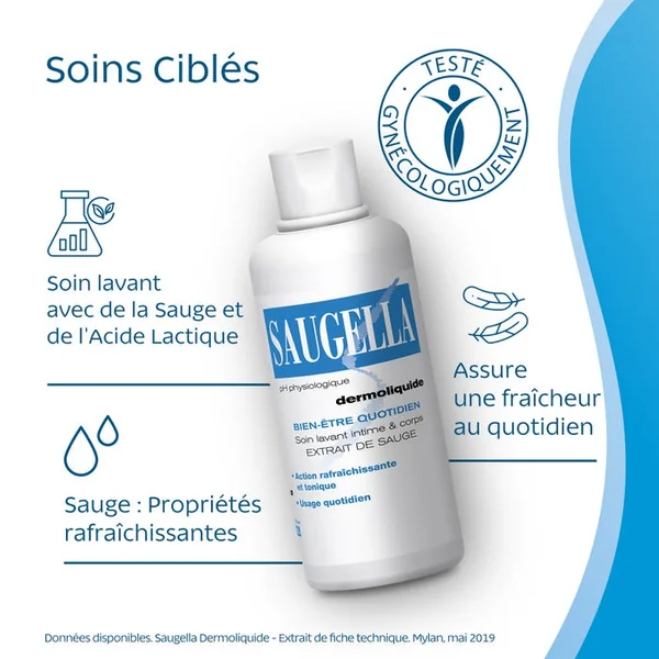 Dermoliquide Soin Lavant Intime et Corps - Bien-être Quotidien, 500ml