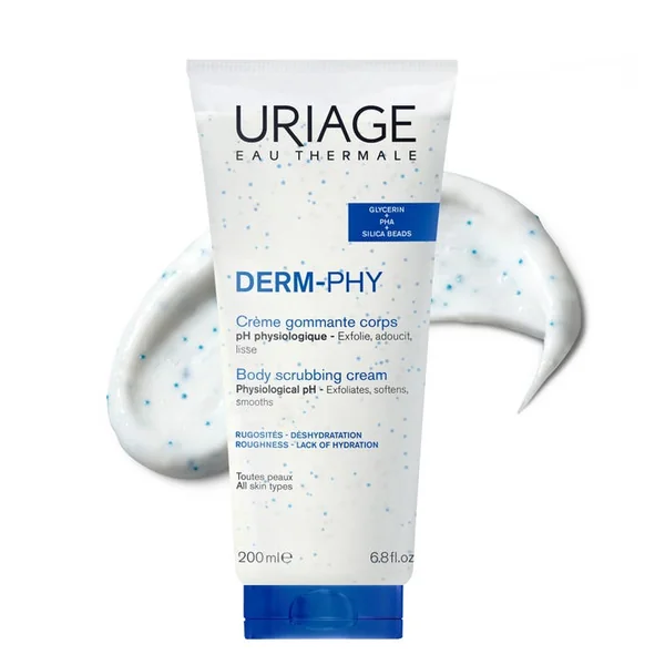 DERM-PHY - Crème Gommante - Corps - Tous Types de Peaux, 200ml