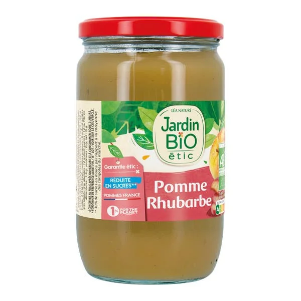 Dessert Biofruits Pomme Rhubarbe