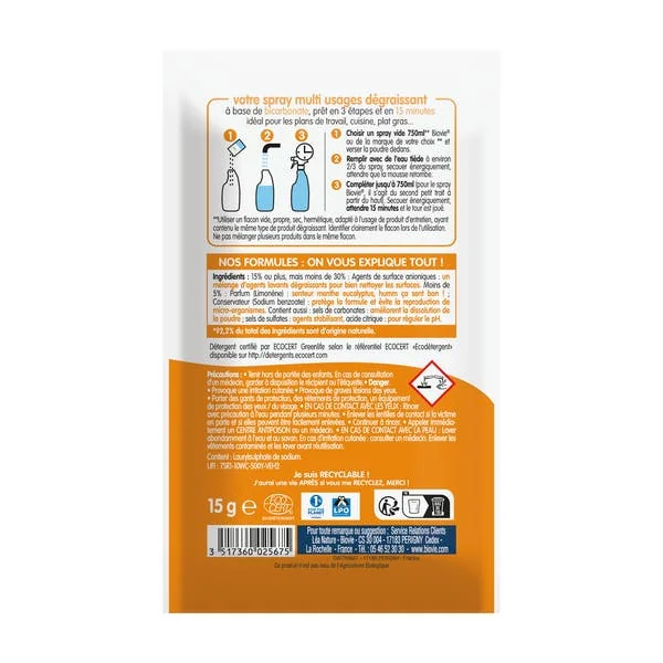 Direct Usine - Spray à reconstituer dégraissant - poudre à diluer