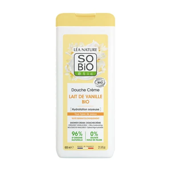 Douche Crème lait de vanille Bio, hydratation¹ soyeuse