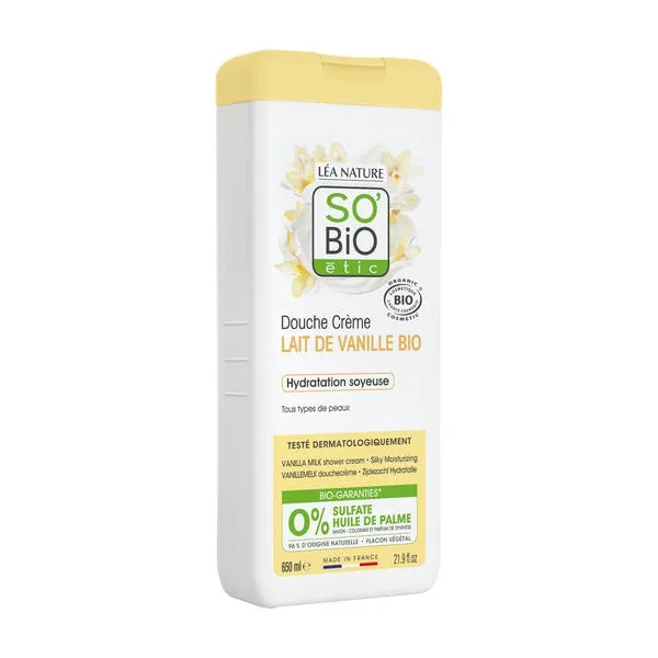 Douche Crème lait de vanille Bio, hydratation¹ soyeuse