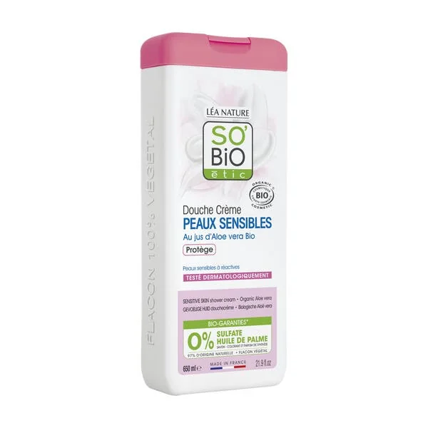 Douche crème peaux sensibles à l'Aloe vera