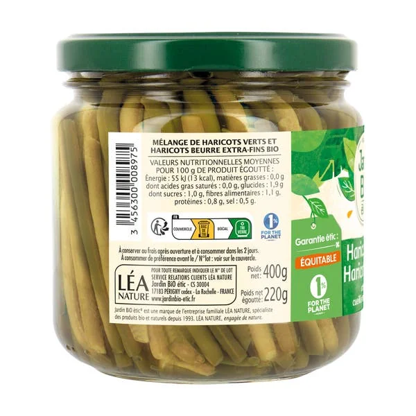 Duo haricots verts & haricots beurre - bio