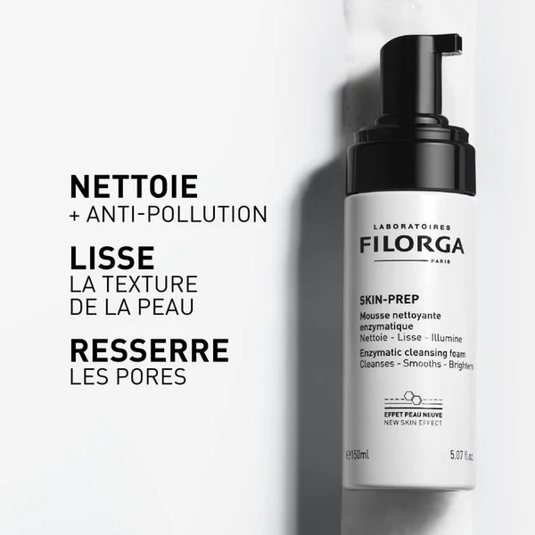 DUO SKIN-PREP - Mousse Nettoyante Enzymatique - Visage - Tous Types de Peaux, 2x150ml