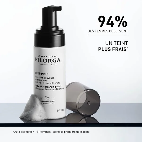 DUO SKIN-PREP - Mousse Nettoyante Enzymatique - Visage - Tous Types de Peaux, 2x150ml
